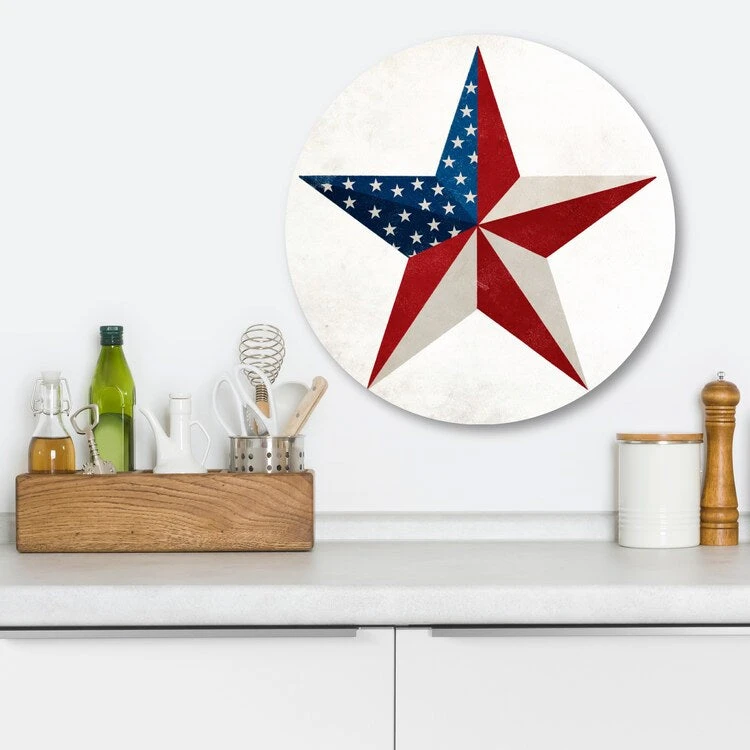 Star 12" X 12" Circular Wood Decor 3 Star 12" X 12" Circular Wood Decor - Image 2