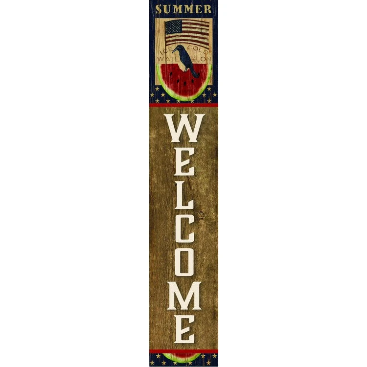 Summer Watermelon 7" X 40" Porch Sign 3 Summer Watermelon 7" X 40" Porch Sign