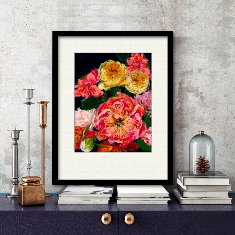 Vintage Bouquet III 20" X 24" Framed And Matted Art 5 Vintage Bouquet III 20" X 24" Framed And Matted Art - Image 3