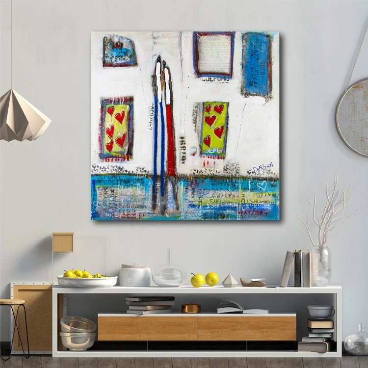 William Debilzan Love Garden 50" X 50" Gallery-Wrapped Canvas Wall Art 4 William Debilzan Love Garden 50" X 50" Gallery-Wrapped Canvas Wall Art - Image 2