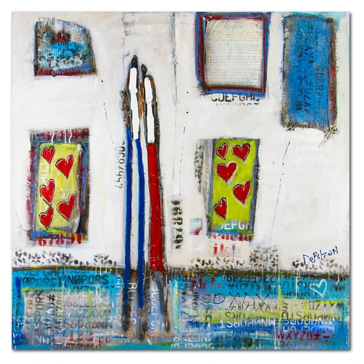 William Debilzan Love Garden 50" X 50" Gallery-Wrapped Canvas Wall Art 3 William Debilzan Love Garden 50" X 50" Gallery-Wrapped Canvas Wall Art