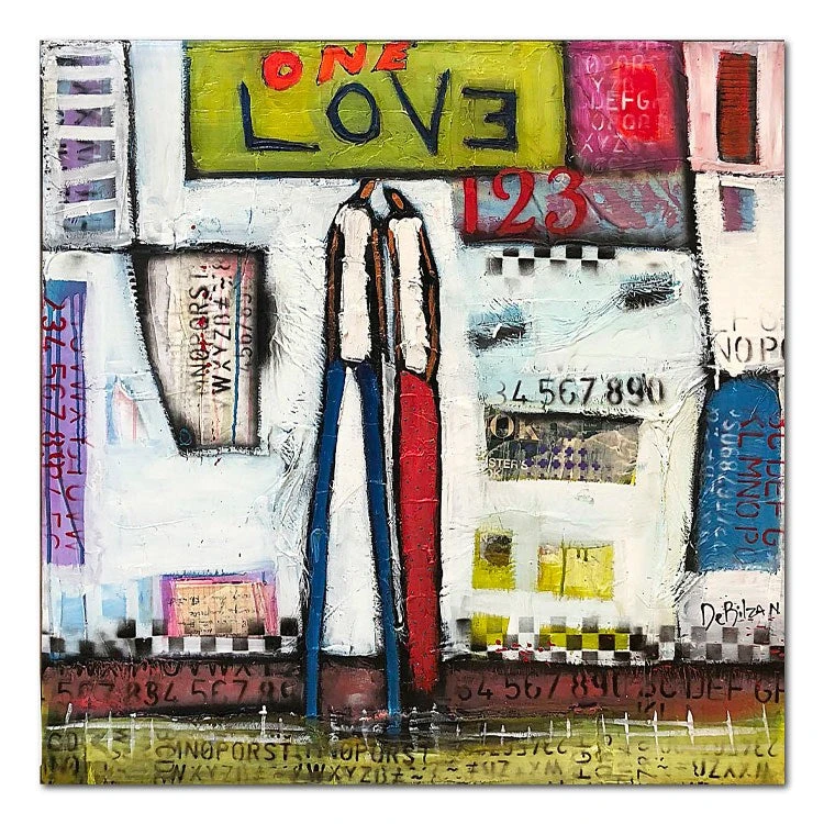 William Debilzan One Love 50" X 50" Gallery-Wrapped Canvas Wall Art 3 William Debilzan One Love 50" X 50" Gallery-Wrapped Canvas Wall Art