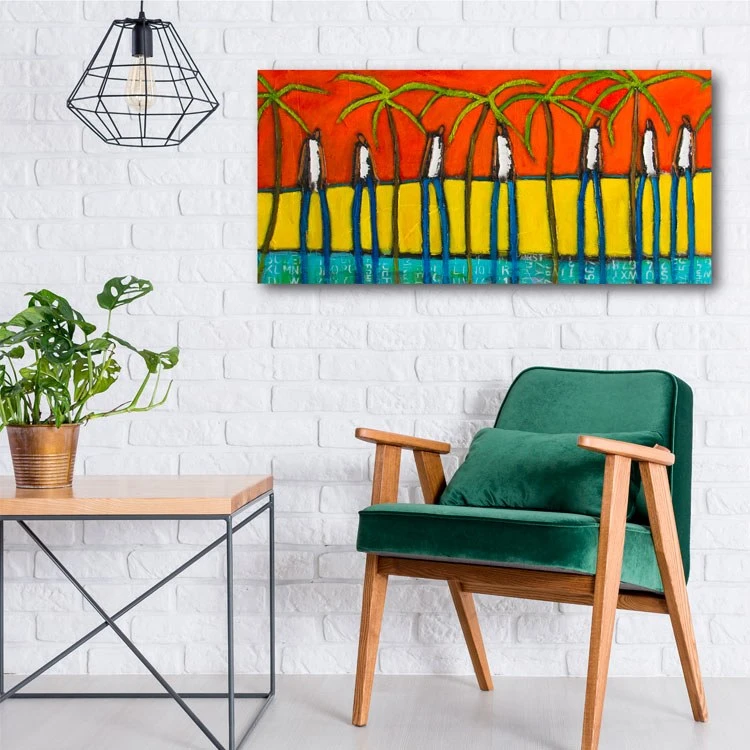 William Debilzan A Day In Paradise 24" X 48" X 2" Gallery-Wrapped Canvas Wall Art 4 William Debilzan A Day In Paradise 24" X 48" X 2" Gallery-Wrapped Canvas Wall Art - Image 2