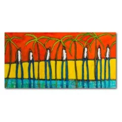 William Debilzan A Day In Paradise 24" X 48" X 2" Gallery-Wrapped Canvas Wall Art