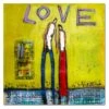 William Debilzan Don't Stop Love 16" X 16" X 2" Gallery-Wrapped Canvas Wall Art