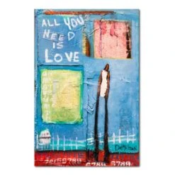William Debilzan All You Need Is Love 24" X 36" X 2" Gallery-Wrapped Canvas Wall Art
