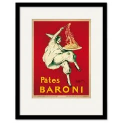 Pates Baroni 1921 16" X 20" Framed And Matted Art