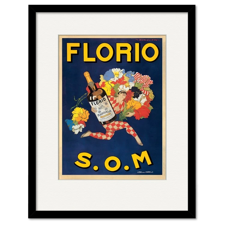 Florio 1915 16" X 20" Framed And Matted Art 3 Florio 1915 16" X 20" Framed And Matted Art