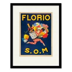 Florio 1915 20" X 24" Framed And Matted Art