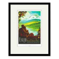 Earth- Your Oasis In Space 20" X 24" Framed And Matted Art