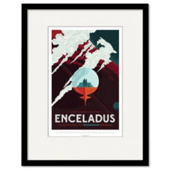 Enceladus 16" X 20" Framed And Matted Art