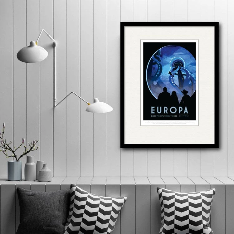 Europa Discover Life Under The Ice 16" X 20" Framed And Matted Art 4 Europa Discover Life Under The Ice 16" X 20" Framed And Matted Art - Image 2