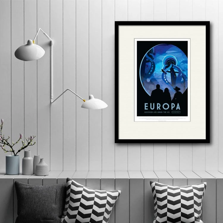 Europa Discover Life Under The Ice 20" X 24" Framed And Matted Art 4 Europa Discover Life Under The Ice 20" X 24" Framed And Matted Art - Image 2