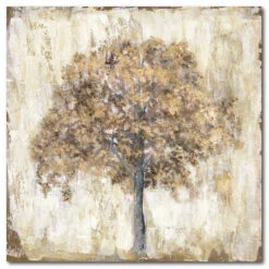 Venetian Gold Tree 24" X 24" Gallery-Wrapped Canvas Wall Art