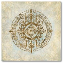 Golden Medallion 30" X 30" Gallery-Wrapped Canvas Wall Art