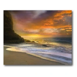 Malibu Sun 20" X 24" Gallery-Wrapped Canvas Wall Art