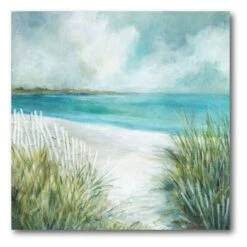 Coastal Fences 30" X 30" Gallery-Wrapped Canvas Wall Art