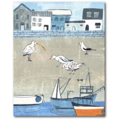Seaside Town I 30" X 40" Gallery-Wrapped Canvas Wall Art