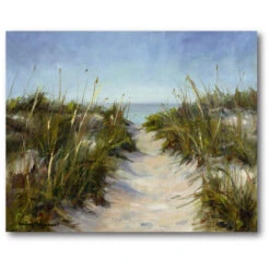 Seagrass And Sand 20" X 24" Gallery-Wrapped Canvas Wall Art