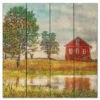 Lakeside Red Barn 12" X 12" Wood Pallet Wall Art -Courtside Market 796540