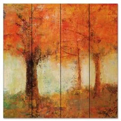Fall Trees 12" X 12" Wood Pallet Wall Art