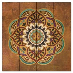 Boho Medallion II 12" X 12" Wood Pallet Wall Art