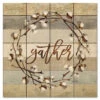 Gather Cotton Wreath 12" X 12" Wood Pallet Wall Art 2 Gather Cotton Wreath 12" X 12" Wood Pallet Wall Art -Courtside Market 796556
