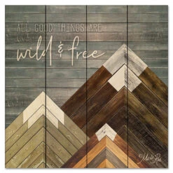 Wild & Free 12" X 12" Wood Pallet Wall Art