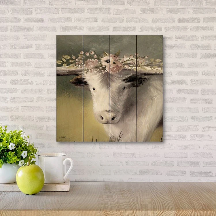 Minnie Portrait 12" X 12" Wood Pallet Wall Art 4 Minnie Portrait 12" X 12" Wood Pallet Wall Art - Image 2