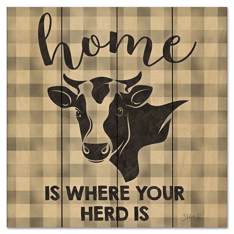 Home Is Where Your Herd Is 12" X 12" Wood Pallet Wall Art 3 Home Is Where Your Herd Is 12" X 12" Wood Pallet Wall Art