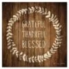 Grateful, Thankful, Blessed 12" X 12" Wood Pallet Wall Art