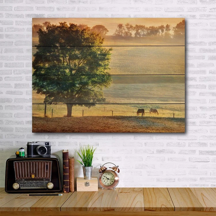 Sunlit Pastures 16" X 20" Wood Pallet Wall Art 4 Sunlit Pastures 16" X 20" Wood Pallet Wall Art - Image 2