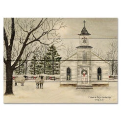 I Heard The Bells On Christmas Day 12" X 16" Wood Pallet Wall Art