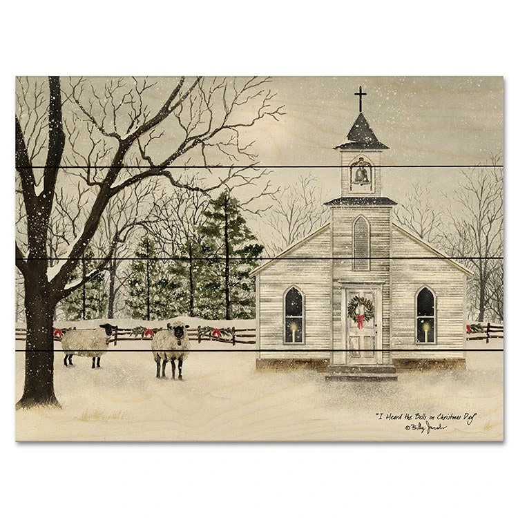 I Heard The Bells On Christmas Day 12" X 16" Wood Pallet Wall Art 3 I Heard The Bells On Christmas Day 12" X 16" Wood Pallet Wall Art