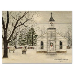 I Heard The Bells On Christmas Day 16" X 20" Wood Pallet Wall Art