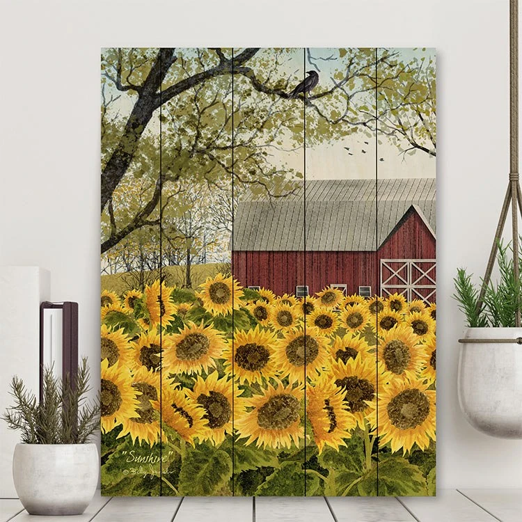 Sunflower Barn 16" X 20" Wood Pallet Wall Art 4 Sunflower Barn 16" X 20" Wood Pallet Wall Art - Image 2