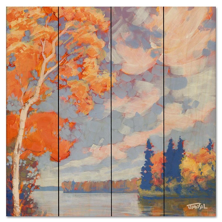 Autumn #1 18" X 18" Wood Pallet Wall Art 3 Autumn #1 18" X 18" Wood Pallet Wall Art