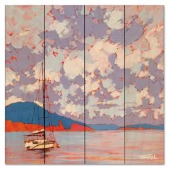 Coastal Cruiser 12" X 12" Wood Pallet Wall Art