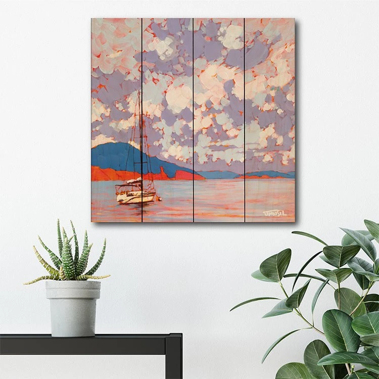 Coastal Cruiser 18" X 18" Wood Pallet Wall Art 4 Coastal Cruiser 18" X 18" Wood Pallet Wall Art - Image 2