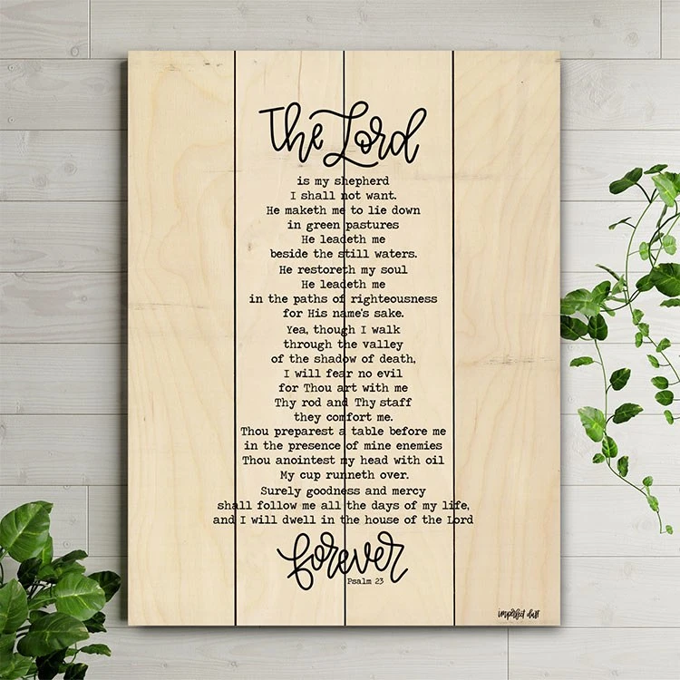 Psalm 23 12" X 16" Wood Pallet Wall Art 4 Psalm 23 12" X 16" Wood Pallet Wall Art - Image 2
