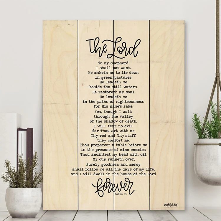 Psalm 23 16" X 20" Wood Pallet Wall Art 4 Psalm 23 16" X 20" Wood Pallet Wall Art - Image 2