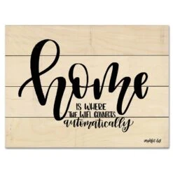Home 12" X 16" Wood Pallet Wall Art