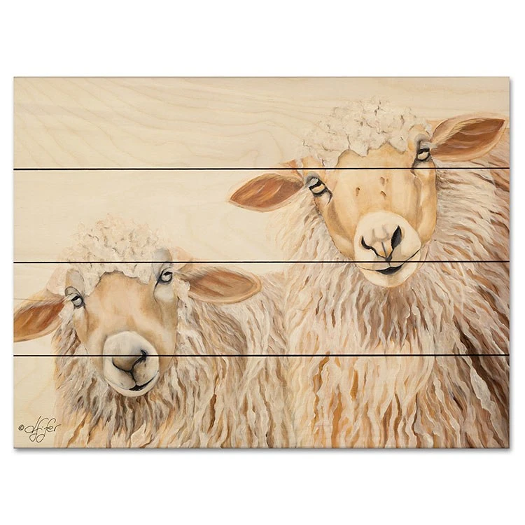 Ba Ba White Sheep 16" X 20" Wood Pallet Wall Art 3 Ba Ba White Sheep 16" X 20" Wood Pallet Wall Art