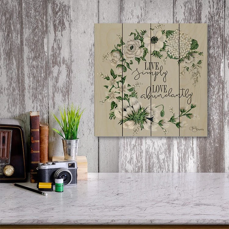 Live Simply 12" X 12" Wood Pallet Wall Art 4 Live Simply 12" X 12" Wood Pallet Wall Art - Image 2