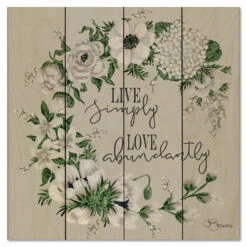 Live Simply 12" X 12" Wood Pallet Wall Art