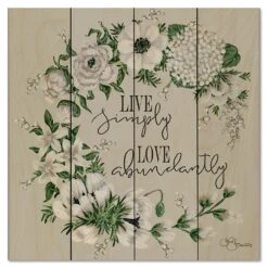 Live Simply 18" X 18" Wood Pallet Wall Art