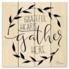 Grateful Hearts Gather Here 12" X 12" Wood Pallet Wall Art