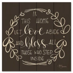 In This Home 12" X 12" Wood Pallet Wall Art