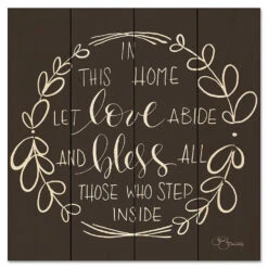 In This Home 18" X 18" Wood Pallet Wall Art