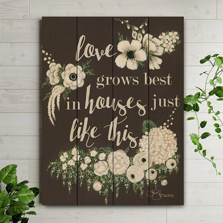 Love Grows 12" X 16" Wood Pallet Wall Art 4 Love Grows 12" X 16" Wood Pallet Wall Art - Image 2